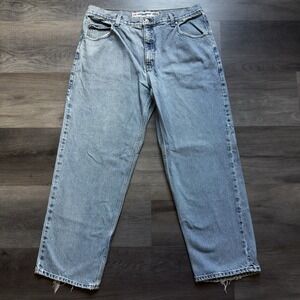 Vintage Anchor Blue Baggy Jeans Mens 40x32 Blue Skate Grunge Distressed Y2K
